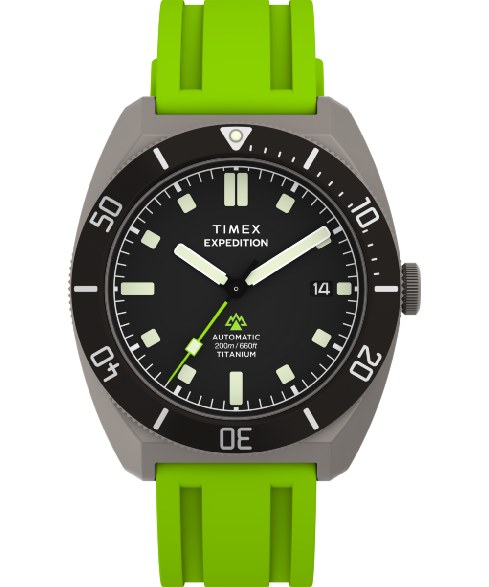 Timex Expedition Pioneer Titanium Automatic 41mm HNBR Synthetic Rubber Strap Watch