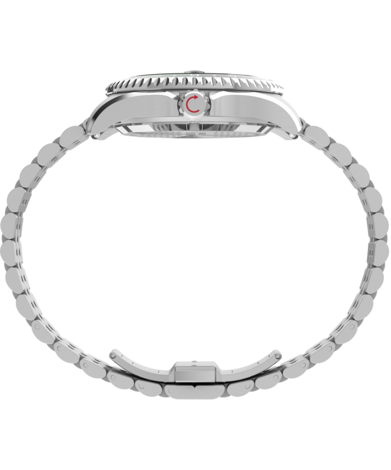 TW2Y64100 Deepwater Meridian 200 Automático GMT, 42 mm, acero inoxidable, brazalete. Imagen de perfil del reloj