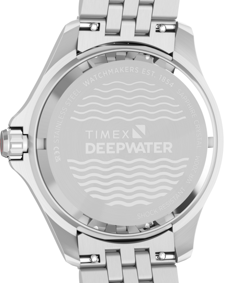 TW2Y64100 Deepwater Meridian 200 Automático GMT, 42 mm, acero inoxidable, brazalete: imagen del fondo de la caja del reloj