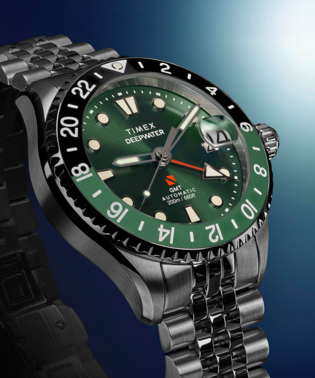 TW2Y64100 Deepwater Meridian 200 Automatic GMT 42mm Stainless Steel Bracelet Watch Campaign Key Silhouettes (Beauty shots) Image