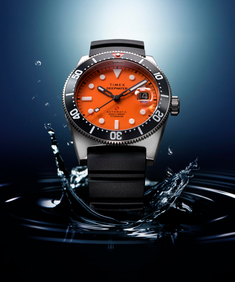 TW2Y64300 Deepwater Reef 200 Titanium Automático, 41 mm, correa de caucho sintético: siluetas clave de la campaña (fotos de producto) Imagen