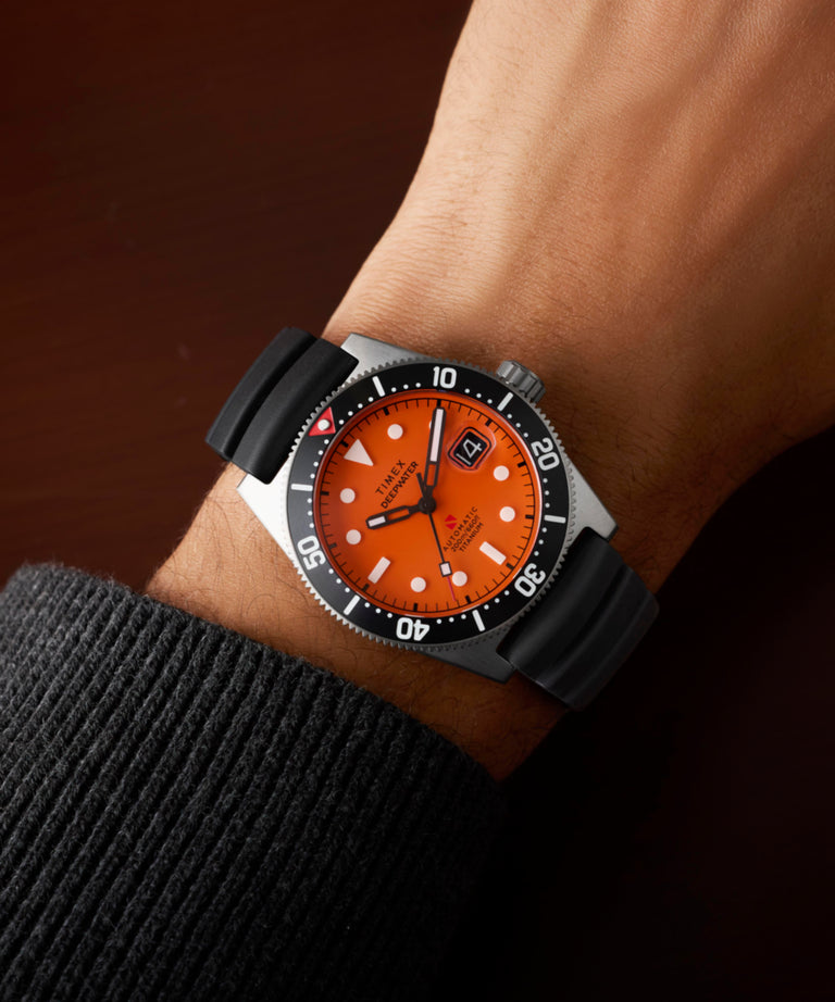 TW2Y64300 Deepwater Reef 200 Titanium Automatic 41mm Synthetic Rubber Strap Watch Primary Wrist Image