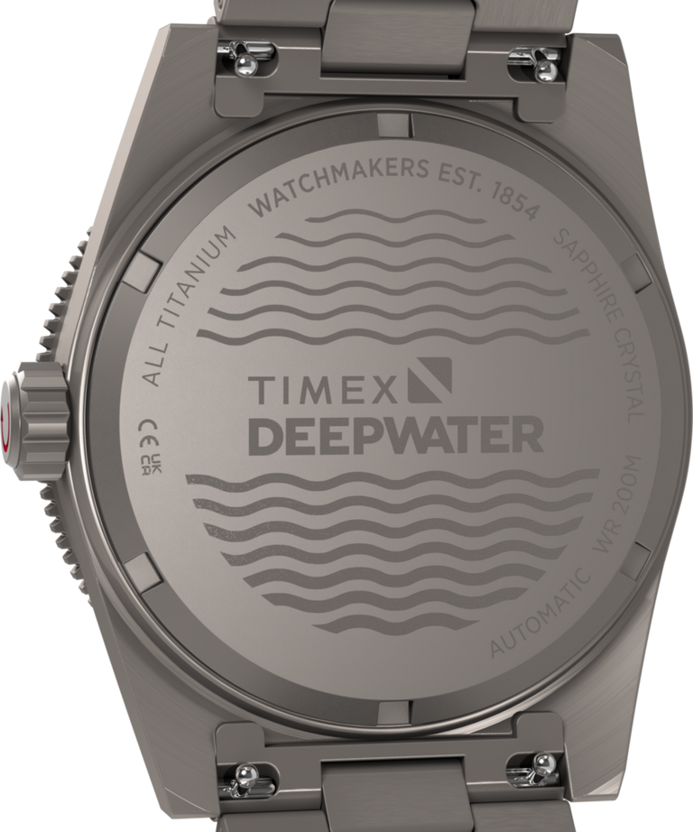 TW2Y64400 Deepwater Reef 200, reloj automático de titanio de 41 mm con brazalete: imagen del fondo de la caja