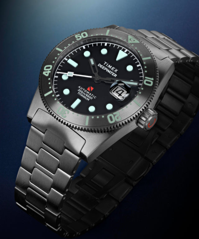 TW2Y64400 Deepwater Reef 200 41mm Titanium Automatic Bracelet Watch Campaign Key Silhouettes (Beauty shots) Image