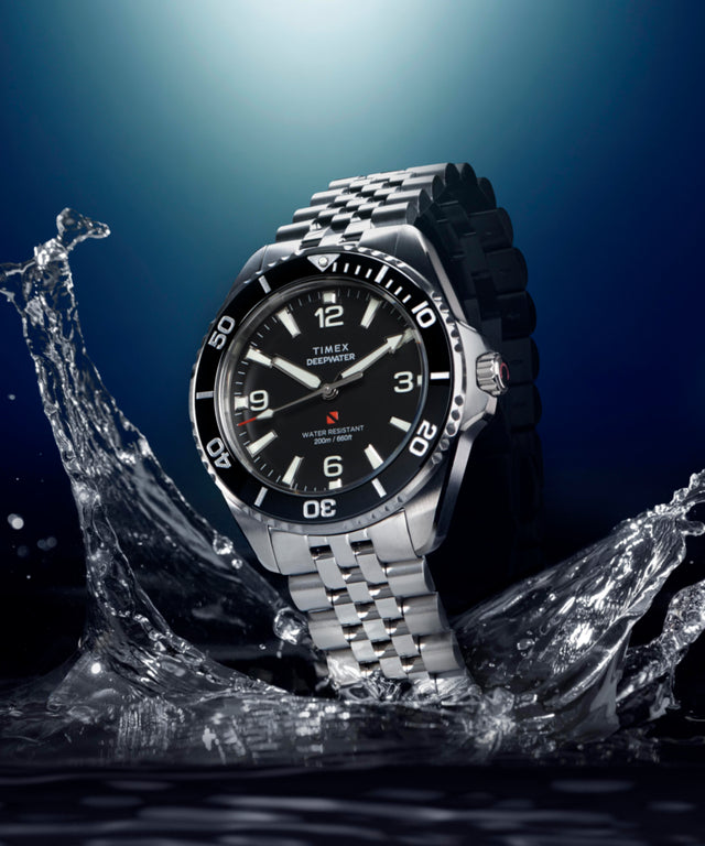 TW2Y64500 Deepwater Arctic 40.5mm Stainless Steel Bracelet Watch Campaign Key Silhouettes (Beauty shots) Image