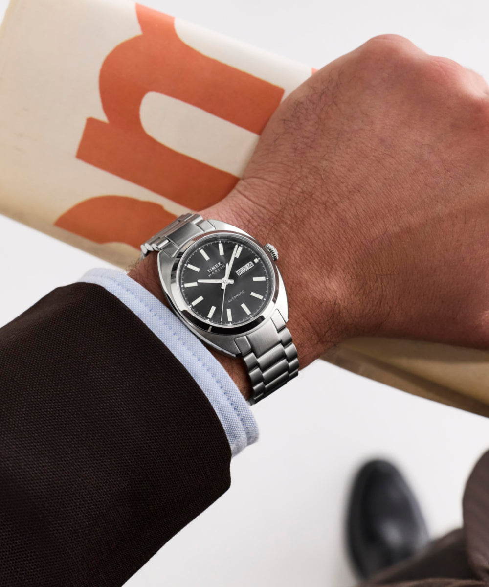 Marlin® Draper Automatic 37mm Stainless Steel Bracelet Watch