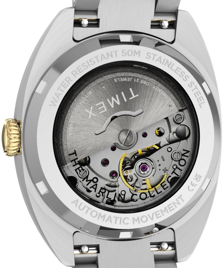 TW2Y65100 Reloj Marlin® Draper automático de 37 mm con brazalete de acero inoxidable  Imagen del fondo de la caja
