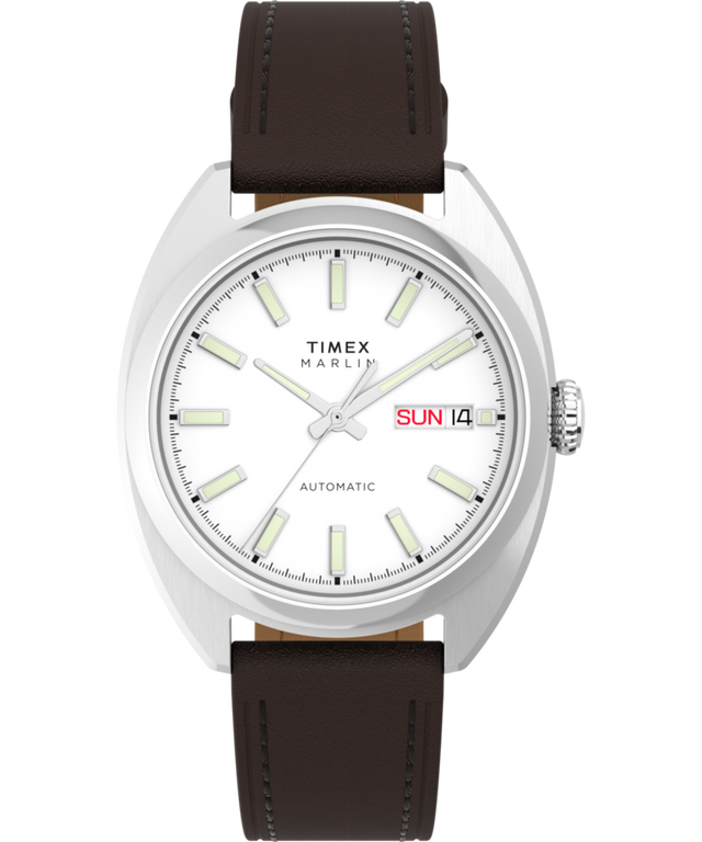 TW2Y65200 Reloj Marlin® Draper automático de 37 mm con correa de piel. Imagen principal