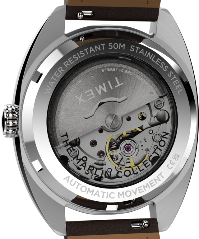 TW2Y65200 Marlin® Draper Automatic 37mm Leather Strap Watch Caseback Image