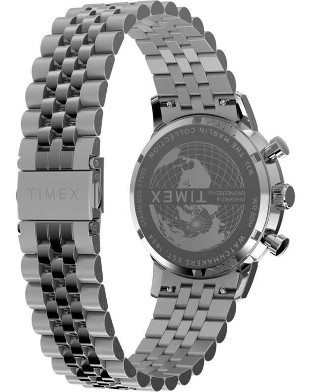 TW2Y66500 Reloj Marlin® con cronógrafo y taquímetro, 40 mm, brazalete de acero inoxidable. Imagen del fondo de la caja con accesorio.