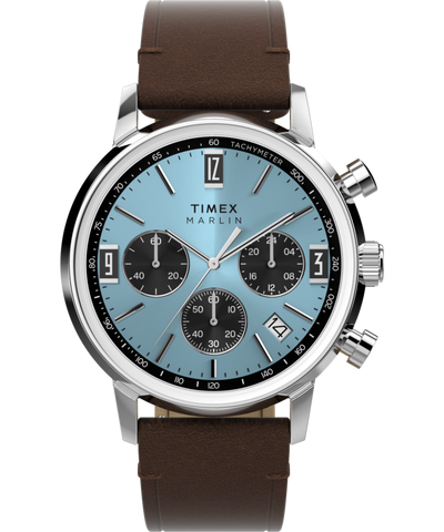 TW2Y66600 Marlin® Chronograph Tachymeter 40mm Leather Strap Watch Primary Image