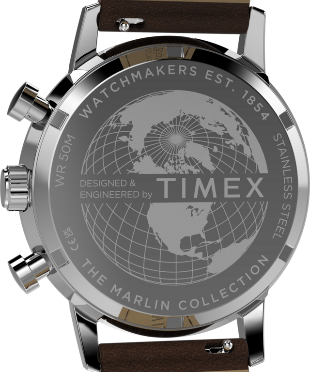 TW2Y66600 Marlin® Chronograph Tachymeter 40mm Leather Strap Watch Caseback Image