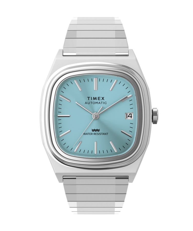 Imagen principal del reloj Timex® Automatic 1983 E Line de 34 mm con correa elástica de acero inoxidable TW2Y66700