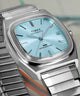 Imagen de siluetas clave de la campaña (fotos publicitarias) del reloj Timex® Automatic 1983 E Line de 34 mm con correa elástica de acero inoxidable TW2Y66700