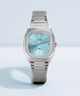Imagen adicional de colaboración del reloj Timex® Automatic 1983 E Line de 34 mm con correa elástica de acero inoxidable TW2Y66700