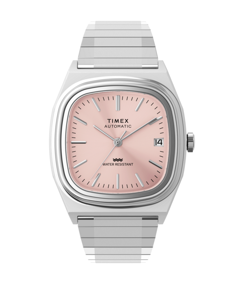Imagen principal del reloj Timex® Automatic 1983 E Line de 34 mm con correa elástica de acero inoxidable TW2Y66800