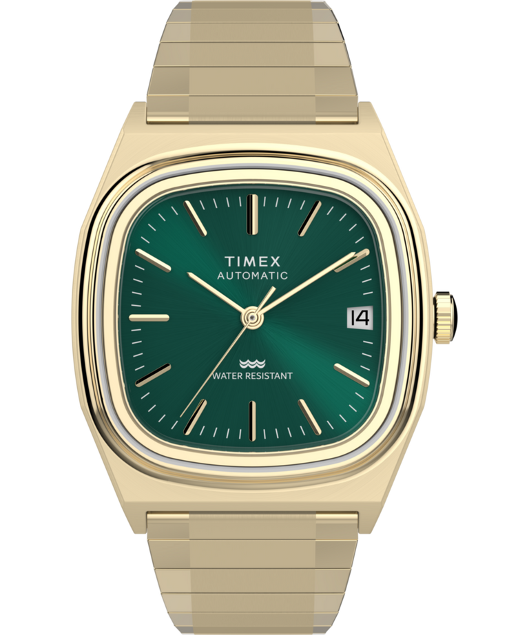 TW2Y67700 Timex® Automatic 1983 E Line 34mm Stainless Steel Expansion Band Watch Primary Image