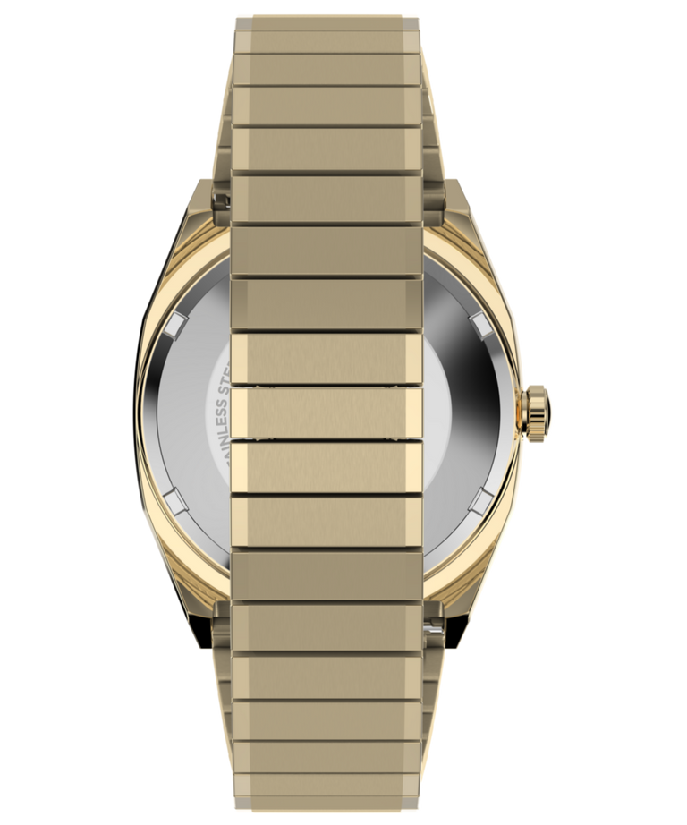 TW2Y67700 Timex® Automático 1983 E Line, correa de acero inoxidable extensible de 34 mm. Imagen