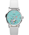 TW2Y68800 Peanuts® x Timex Marlin® Flower Dial 38mm Leather Strap Watch  Primary Image