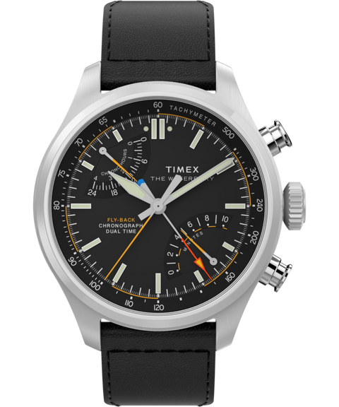 Waterbury Ace Fly-Back Chronograph 43mm Leather Strap Watch