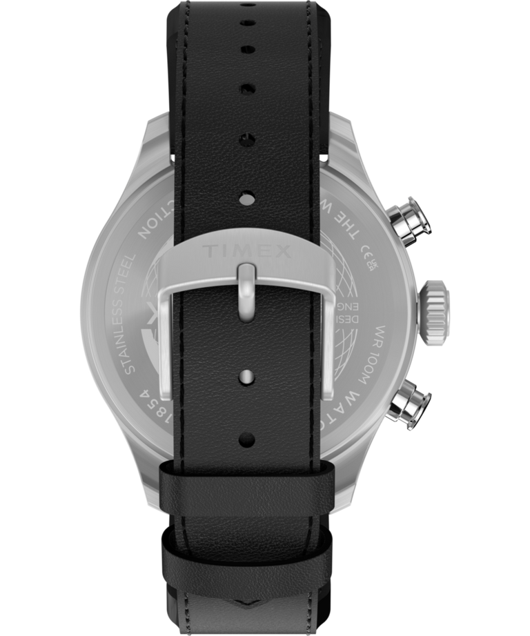 TW2Y70000 Waterbury Ace Fly-Back Cronógrafo de 43 mm con correa de piel. Imagen de la correa del reloj
