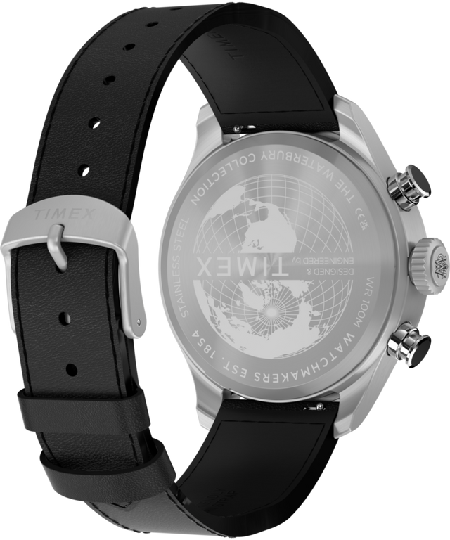 TW2Y70000 Reloj Waterbury Ace con cronógrafo «fly-back» de 43 mm y correa de piel. Imagen del fondo de la caja con accesorio.