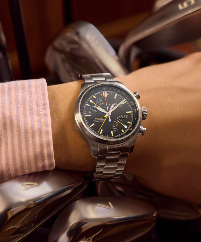 TW2Y70200 Waterbury Ace Fly-Back Chronograph 43mm Stainless Steel Bracelet Watch Primary Wrist Image