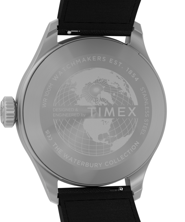 TW2Y70400: Imagen del fondo de la caja del reloj Waterbury Ace de 41 mm con correa de piel