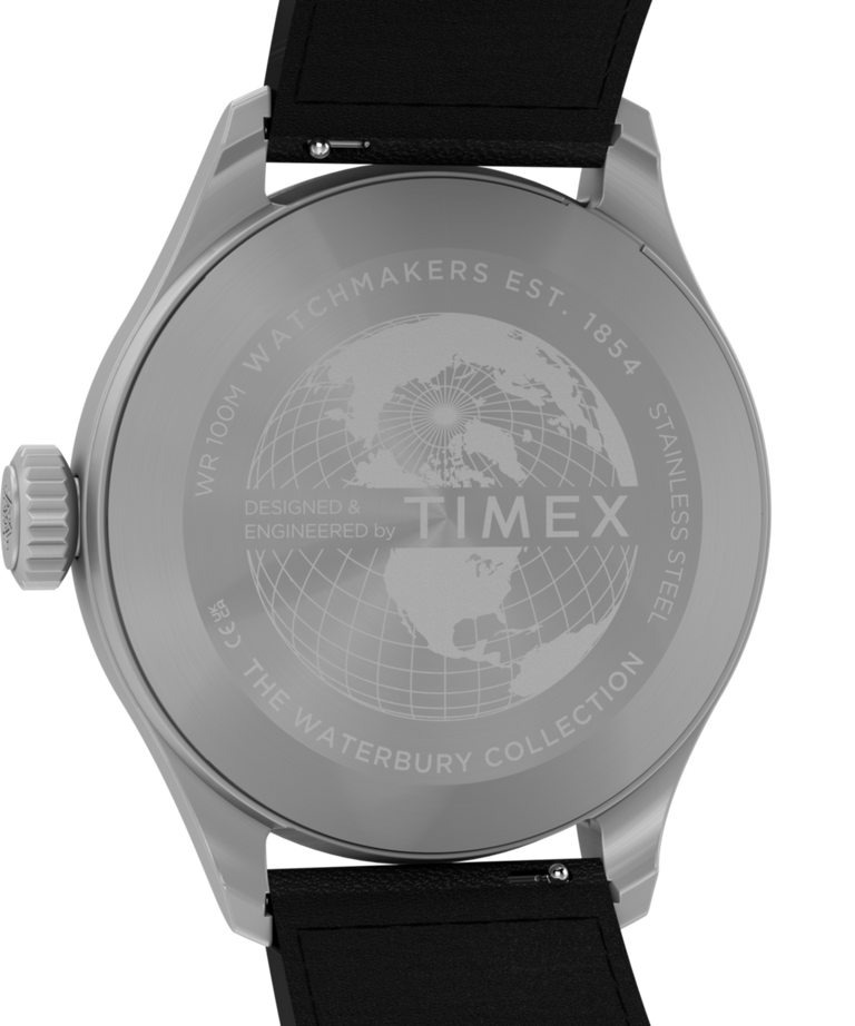 TW2Y70400: Imagen del fondo de la caja del reloj Waterbury Ace de 41 mm con correa de piel