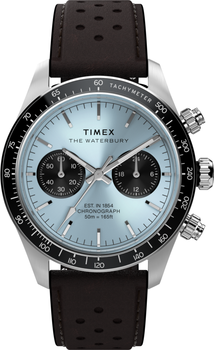 TW2Y70600 Waterbury Heritage Chronograph 39mm Leather Strap Watch  Primary Image