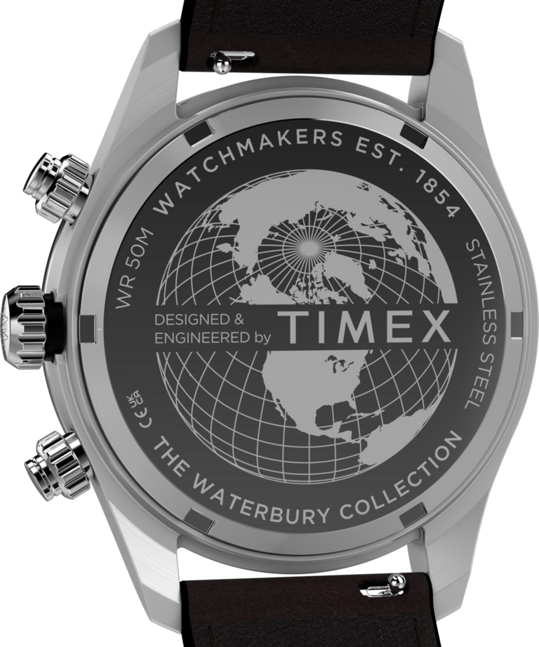 TW2Y70600 Reloj Waterbury Heritage Chronograph de 39 mm con correa de piel  Imagen del fondo de la caja