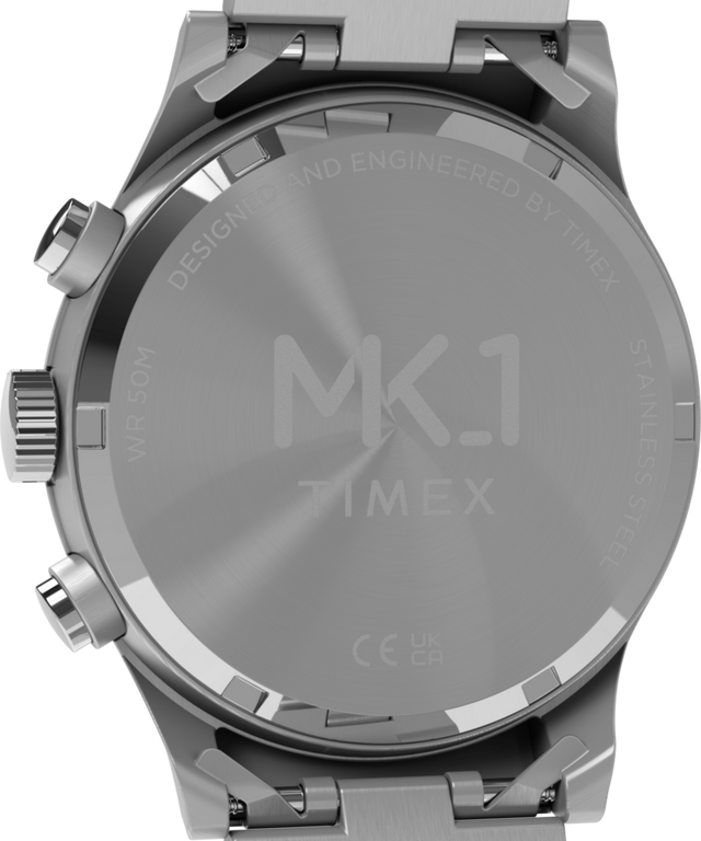 Imagen del fondo de la caja del reloj TW2Y71000 MK1 Cronógrafo de 40 mm con brazalete de acero inoxidable