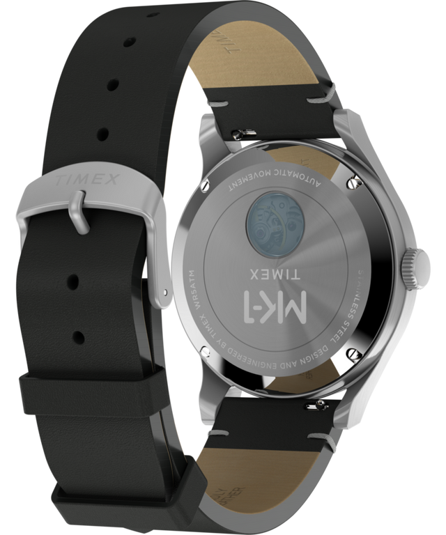TW2Y71800 Reloj Timex MK1 automático de 40 mm con correa de piel: imagen del fondo de la caja con accesorio
