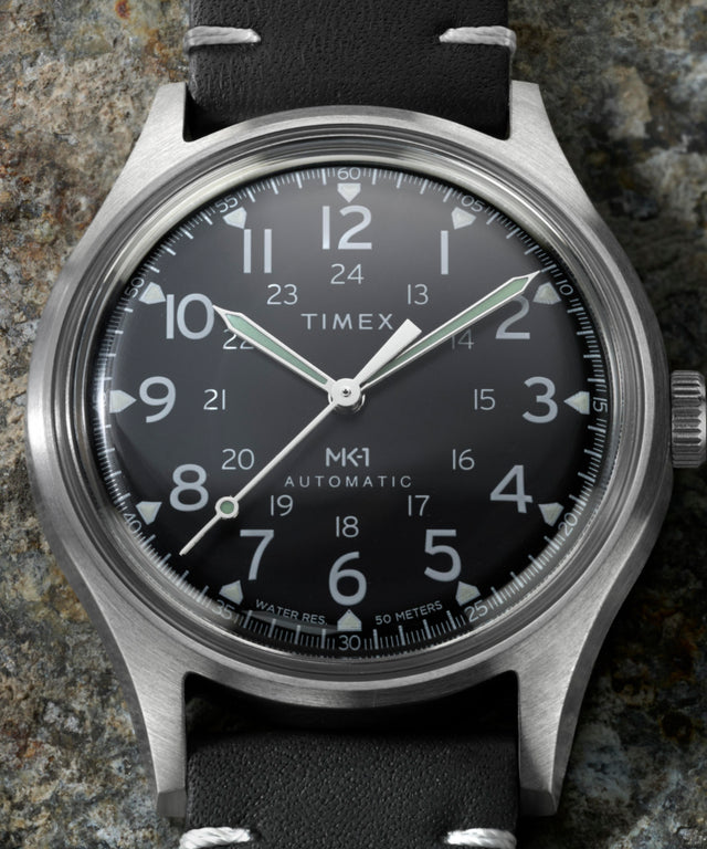 TW2Y71800 Reloj Timex MK1 automático de 40 mm con correa de piel. Foto alternativa de belleza 2