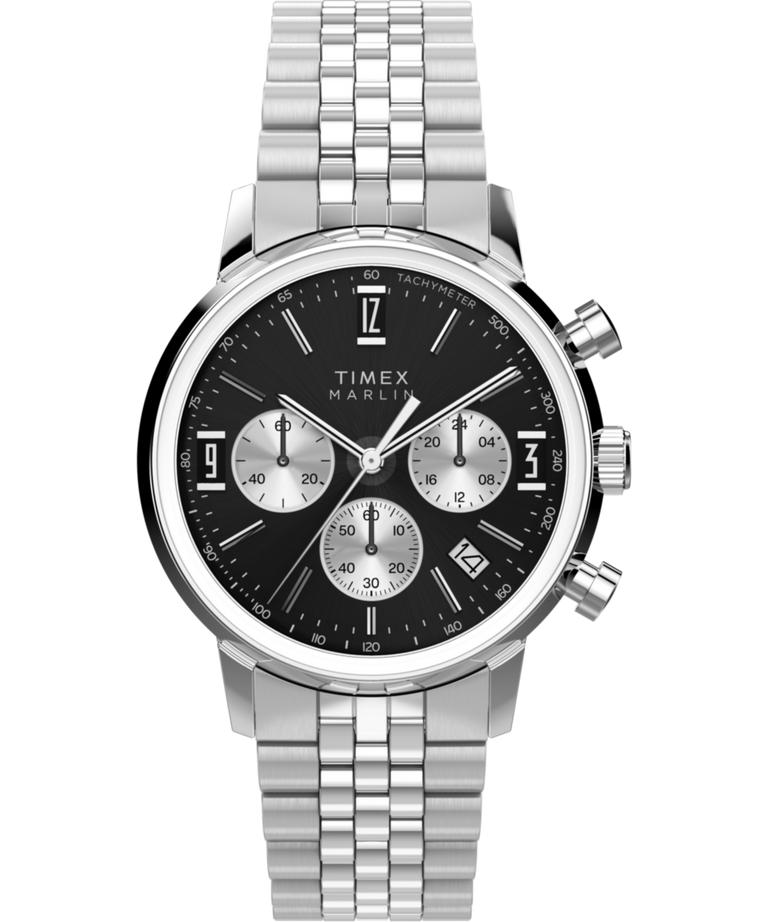 TW2Y72100 Reloj Marlin® con cronógrafo de cuarzo, 40 mm, brazalete de acero inoxidable. Imagen principal