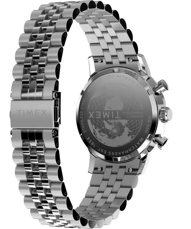 TW2Y72100 Marlin® Quartz Chrono, reloj de 40 mm con brazalete de acero inoxidable: imagen del fondo de la caja con accesorio