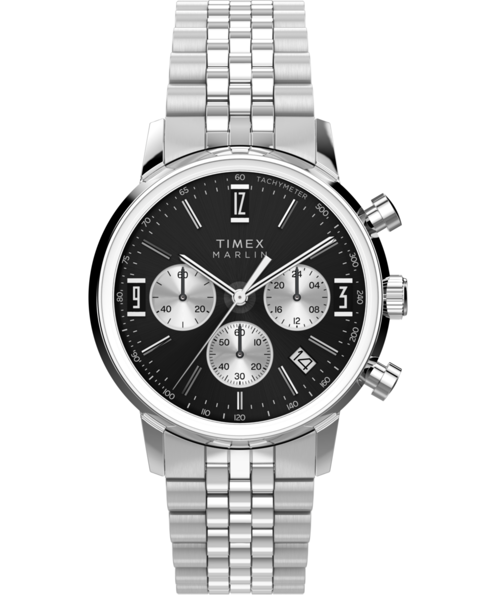 Timex Marlin Quartz Chrono 40mm Stainless Steel Bracelet Watch