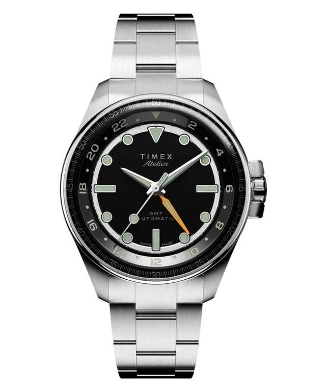 Imagen principal del Timex Atelier GMT24 M1a de 40 mm, automático, fabricado en Suiza con brazalete de acero inoxidable (TW2Y72300)