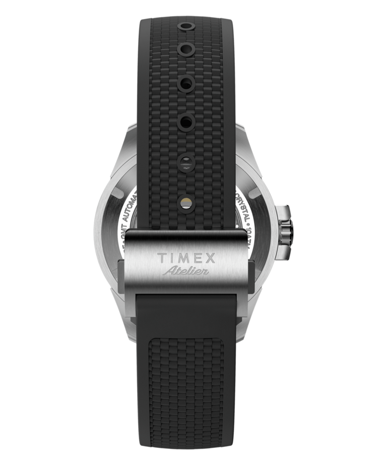 TW2Y72400 Timex Atelier GMT24 M1a 40 mm, fabricación suiza, automático, correa de caucho sintético NBR. Imagen de la correa
