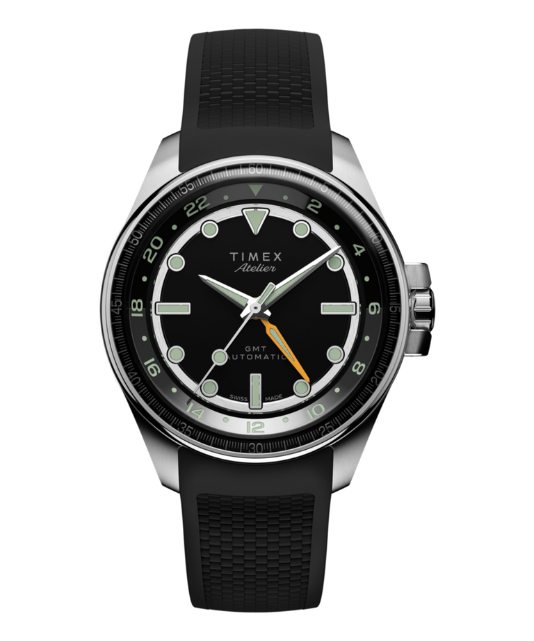 TW2Y72400 Timex Atelier GMT24 M1a 40 mm, fabricación suiza, automático, correa de caucho sintético NBR. Imagen principal