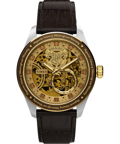 TW2Y75500 Harry Potter x Timex Waterbury Skeleton Automatic 39mm Leather Strap Watch Primary Image