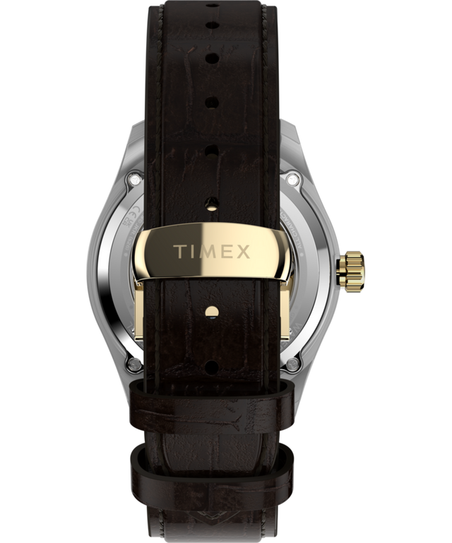 TW2Y75500 Harry Potter x Timex Waterbury Skeleton Automático, 39 mm, correa de piel. Imagen de la correa del reloj