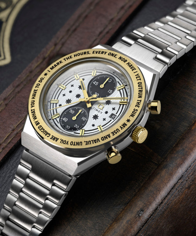 TW2Y75900 Harry Potter x Q Timex Time Turner Chronograph 40mm Stainless Steel Bracelet Watch Alt Beauty Shot 4