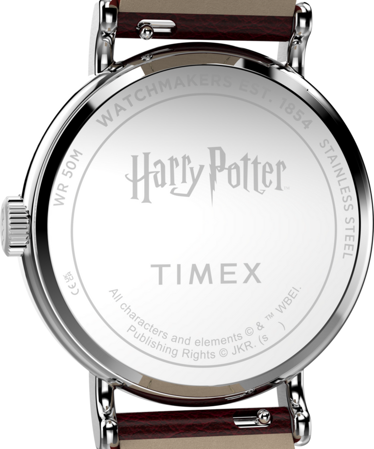 TW2Y76200 Harry Potter x Timex Weekender Platform 9 3/4 37mm Leather Strap Watch Caseback Image