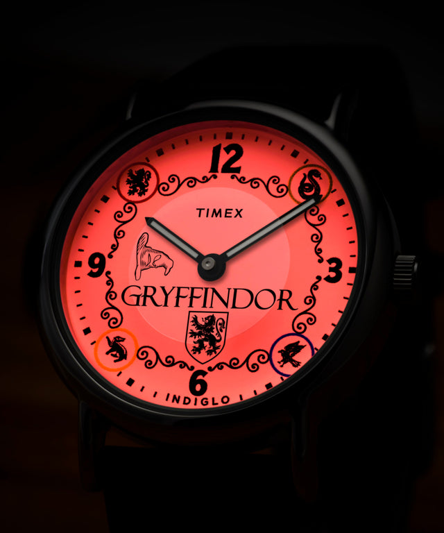 TW2Y76300 Harry Potter x Timex Weekender Gryffindor House 38mm Leather Strap Watch Collab Additional Image