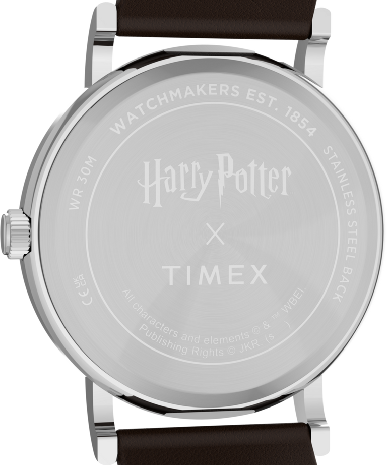 TW2Y76400 Harry Potter x Timex Weekender Slytherin House 38mm Leather Strap Watch Caseback Image