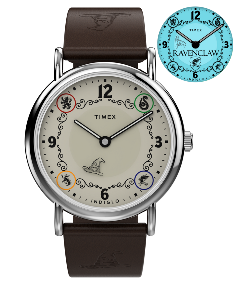 TW2Y76500 Harry Potter x Timex Weekender Ravenclaw House 38mm Leather Strap Watch Primary Image