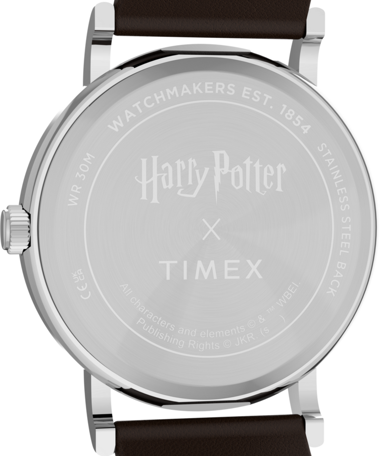 TW2Y76500 Harry Potter x Timex Weekender Ravenclaw House 38mm Leather Strap Watch Caseback Image