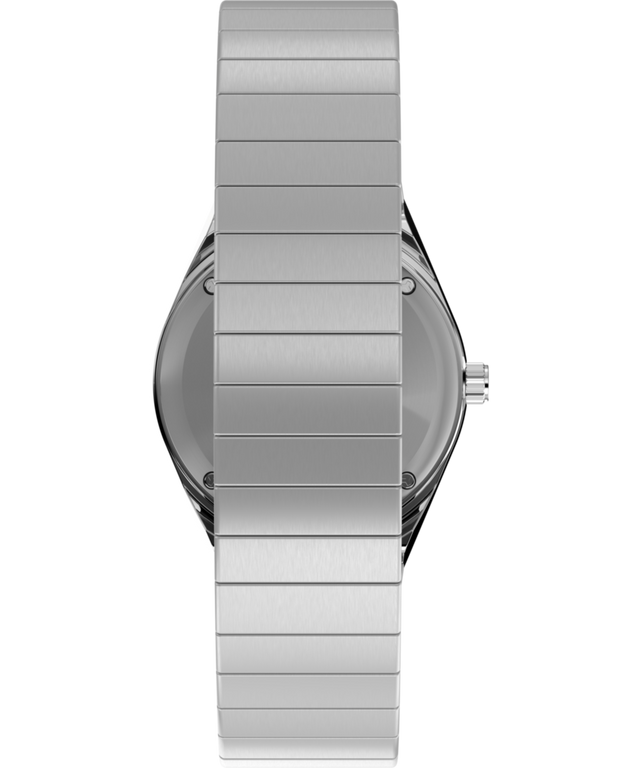 TW2Y77300 Q Timex® Mini, correa de reloj de acero inoxidable extensible de 30 mm. Imagen de la correa