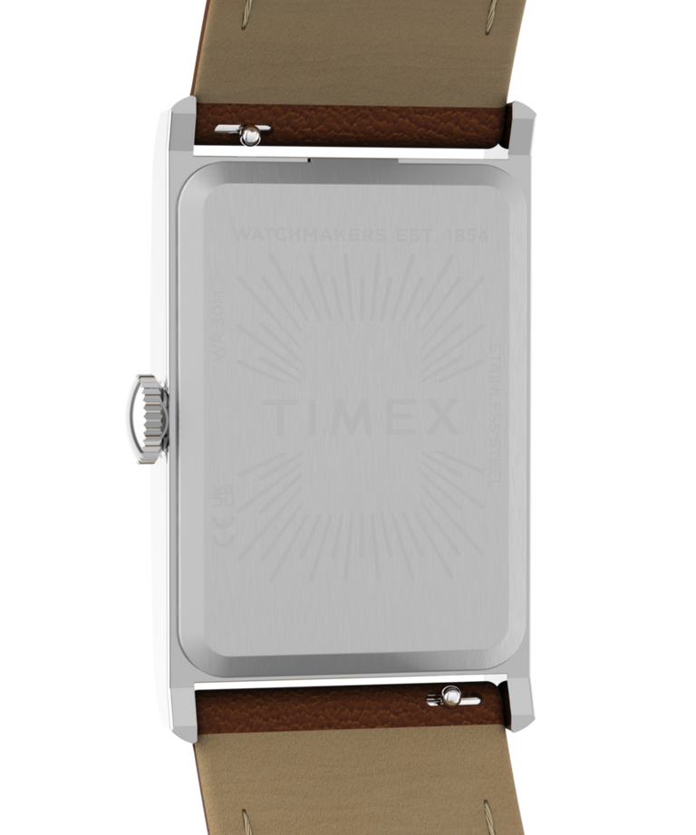 TW2Y78900 Timex® 1976 Lexington Reissue Inspired 21mm Leather Strap Watch Caseback Image